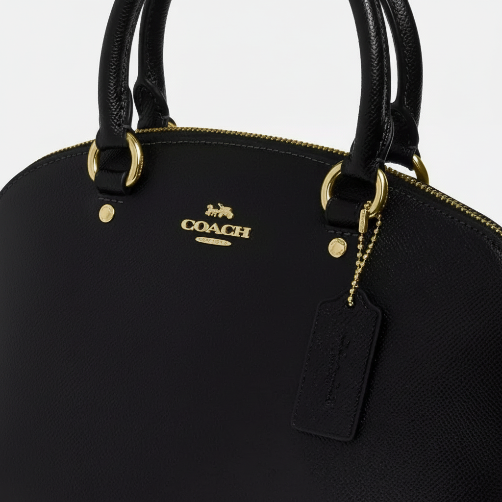 NWT Coach Leather Sadie Satchel Bag In Black