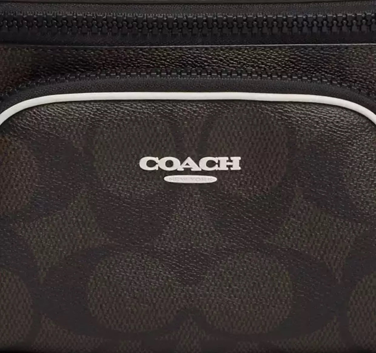 NWT Coach Men’s Racer Belt Bag In Signature Canvas & Leather
