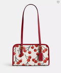 NWT Coach Originals Leather Swing Zip Bag With Cherry Print