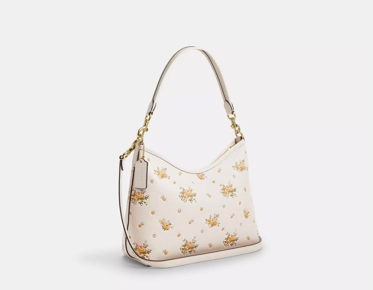 NWT Coach Leather Laurel Shoulder Bag With Floral Print