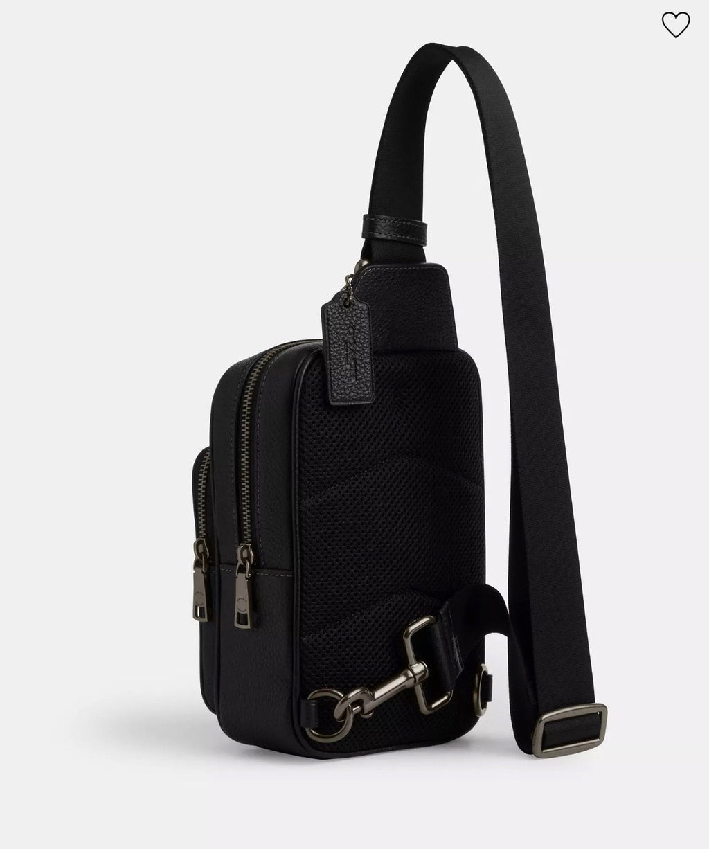 NWT Coach Unisex Racer Sling Pack In Smooth Calf Leather