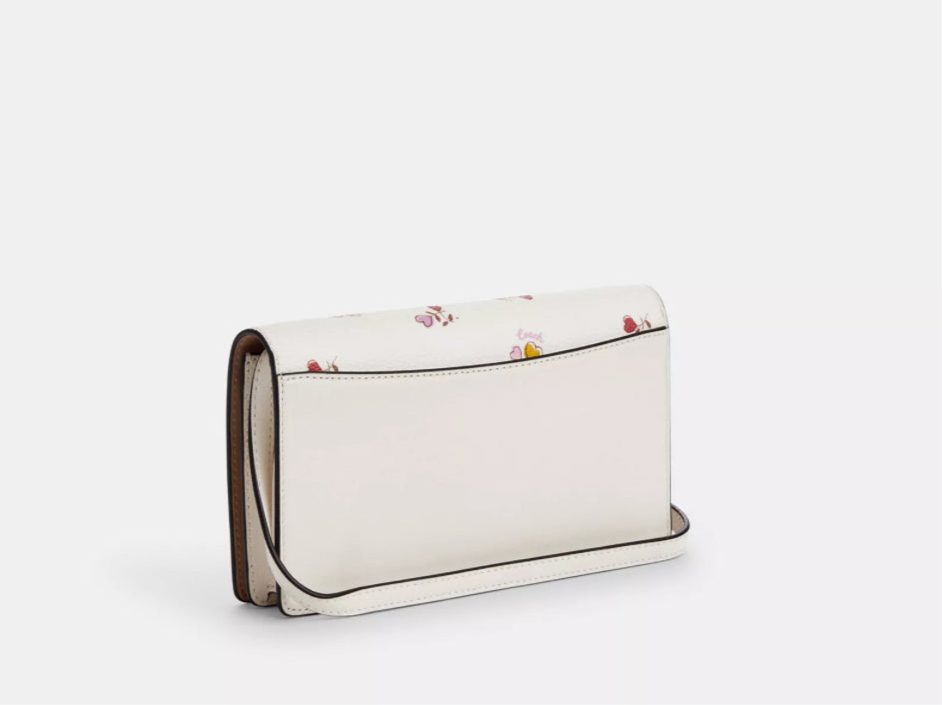 NWT Coach Anna Foldover Clutch/ Crossbody Bag With Floral Print