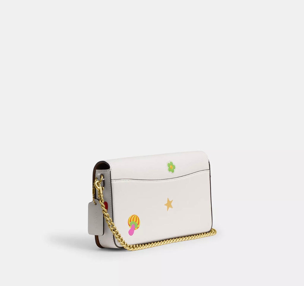 NWT Coach Mila Leather Crossbody With Sticker Print with Dust Bag