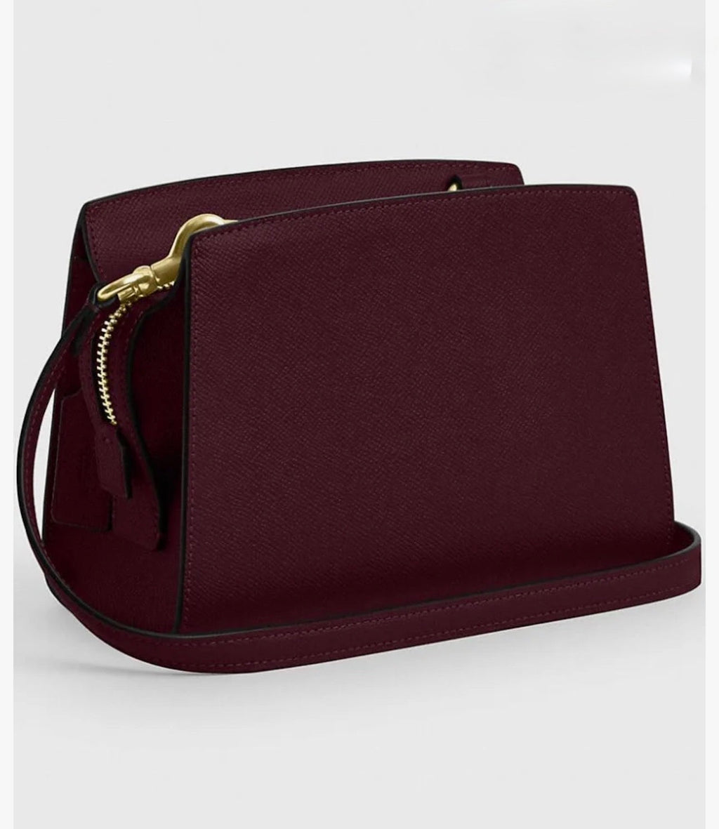 NWT Coach Gia Crossbody Leather Bag In Wine