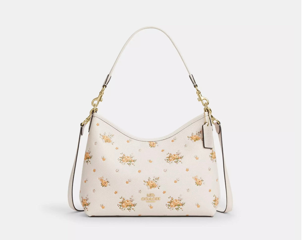 NWT Coach Leather Laurel Shoulder Bag With Floral Print