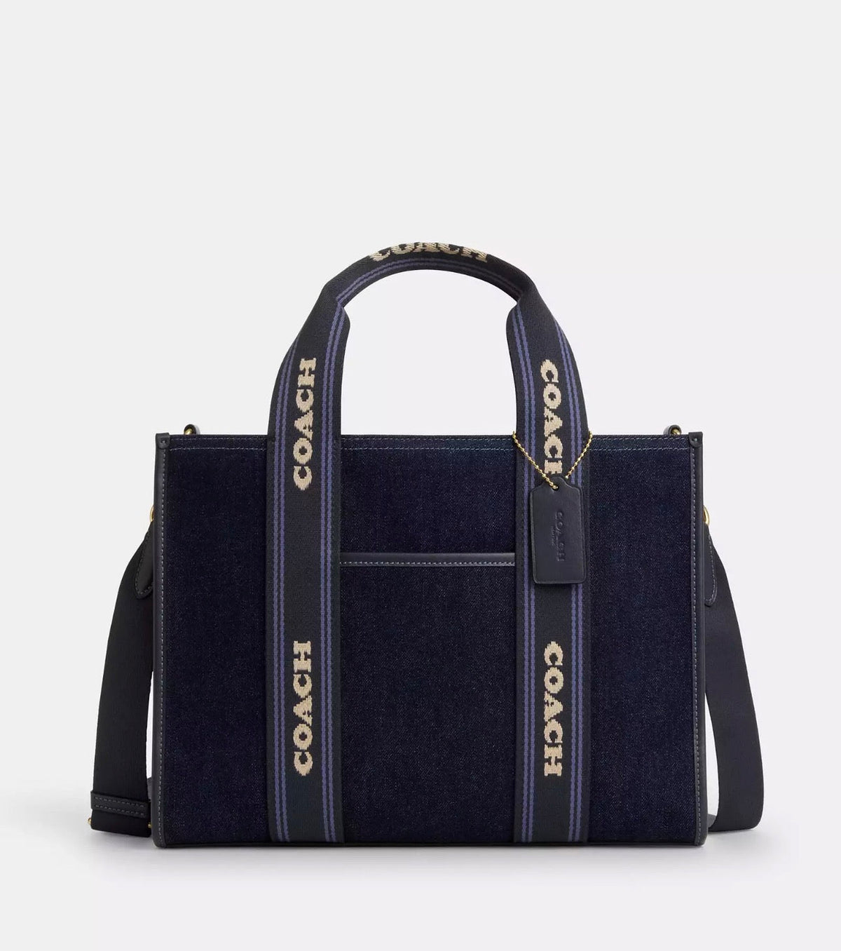 NWT Coach Smith Tote Bag In Gold/Dark Denim Gold Multi