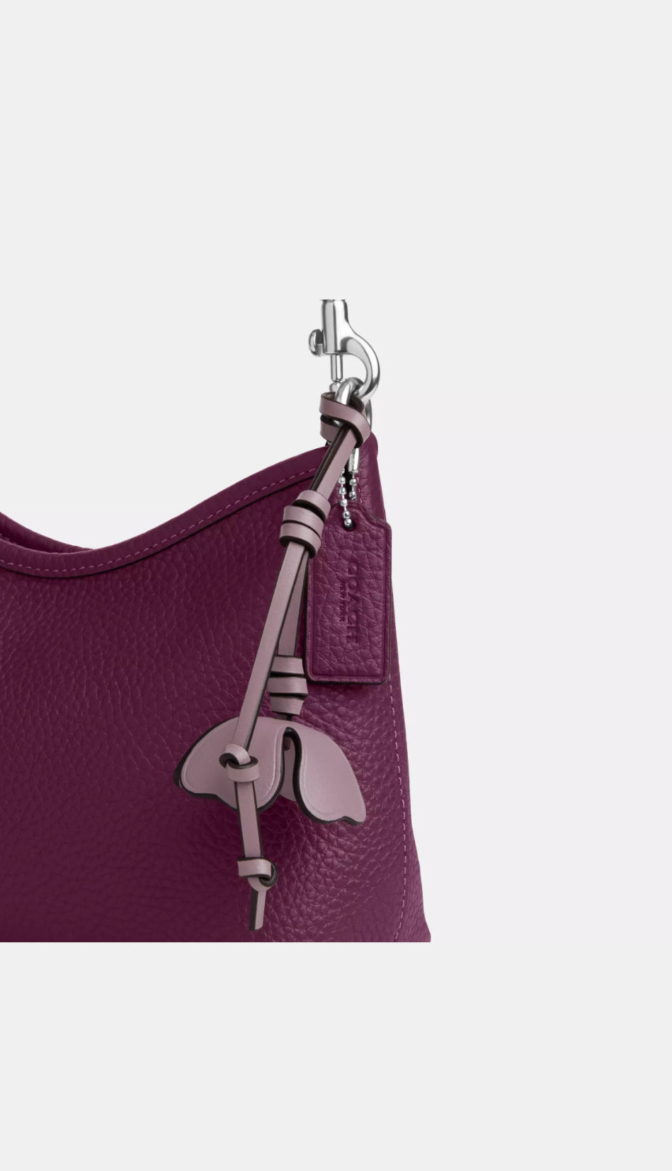 NWT Coach Leather Laurel Small Shoulder Bag With Flower Charm