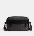 NWT Coach Medium Theo Camera Crossbody Bag In Signature Jacquard & Leather in Black