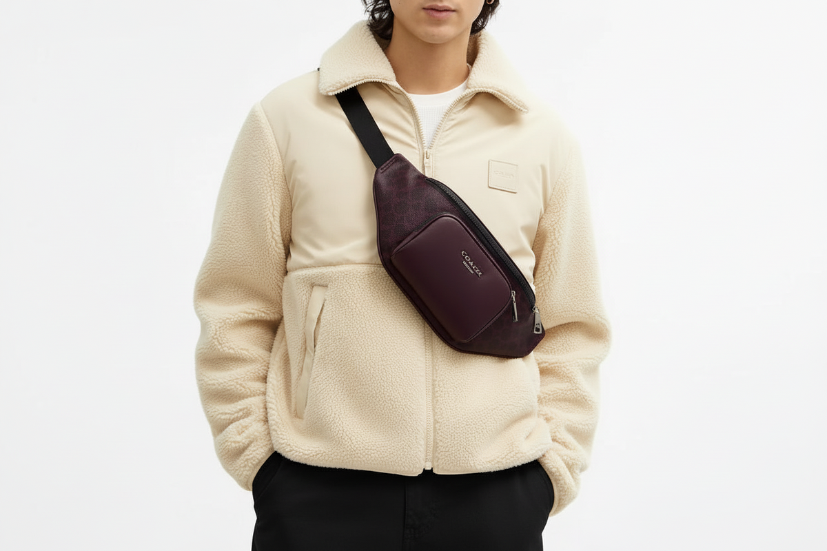 NWT Coach Racer Small Belt Bag Sling Bag In  Signature Canvas