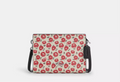 NWT Coach Slim Crossbody Bag With Floral Print In Chalk/Red