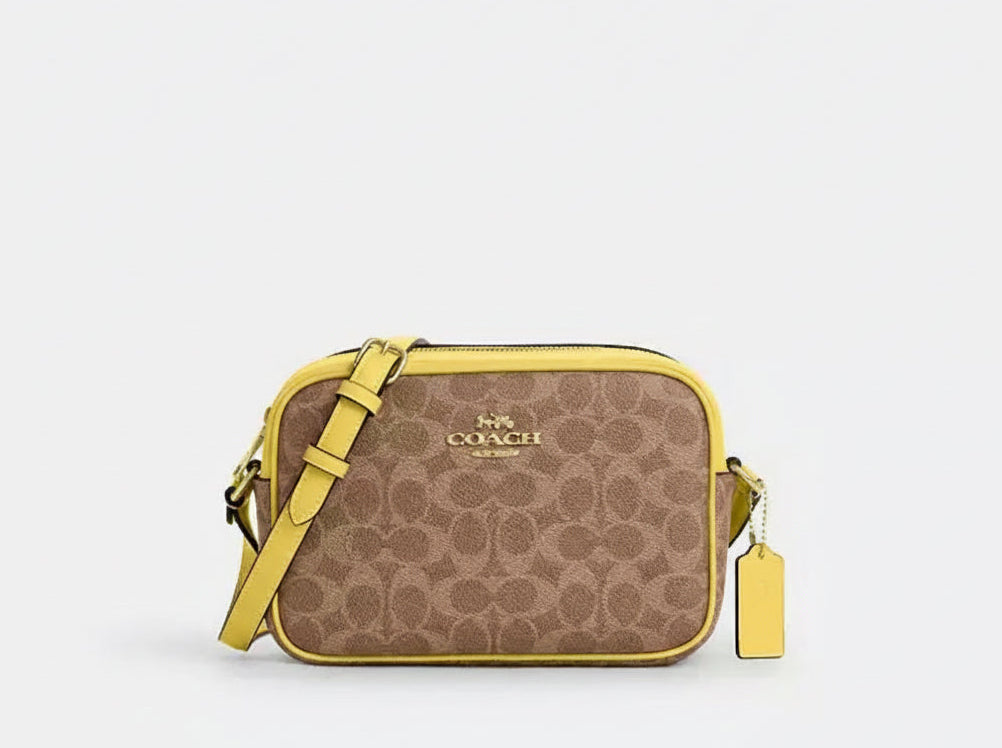 NWT Coach Medium Jamie Camera Crossbody Bag In Signature Canvas & Leather
