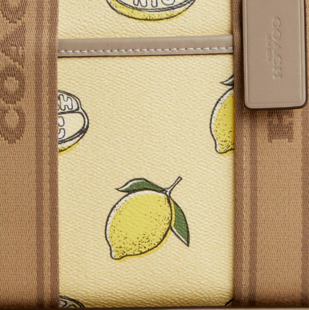 NWT Coach Smith Tote Bag 24 With Lemon Print