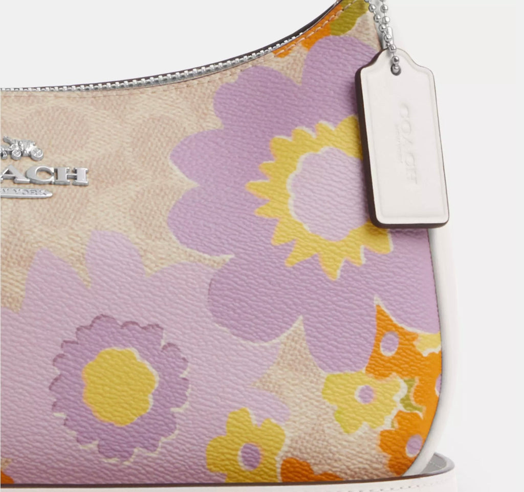 NWT Coach Teri Shoulder Bag In Signature Canvas With Floral Print