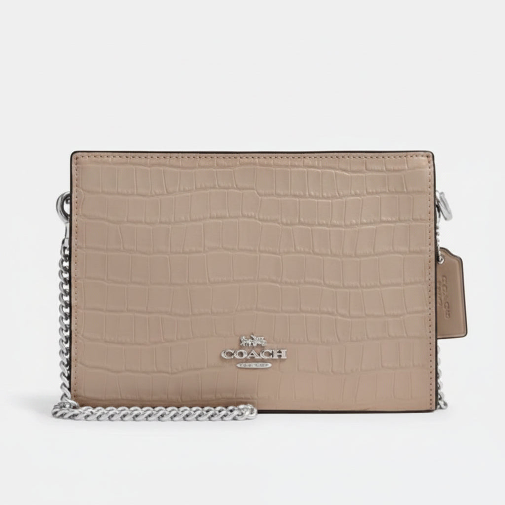 NWT Coach Slim Crossbody In Croc-embossed & Smooth Leather