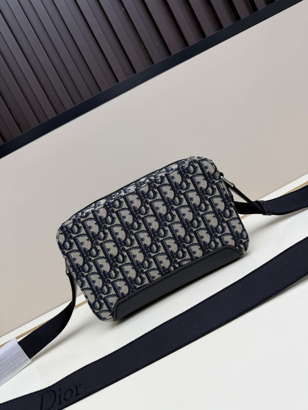 Dior Navy Oblique Monogram Shoulder Bag