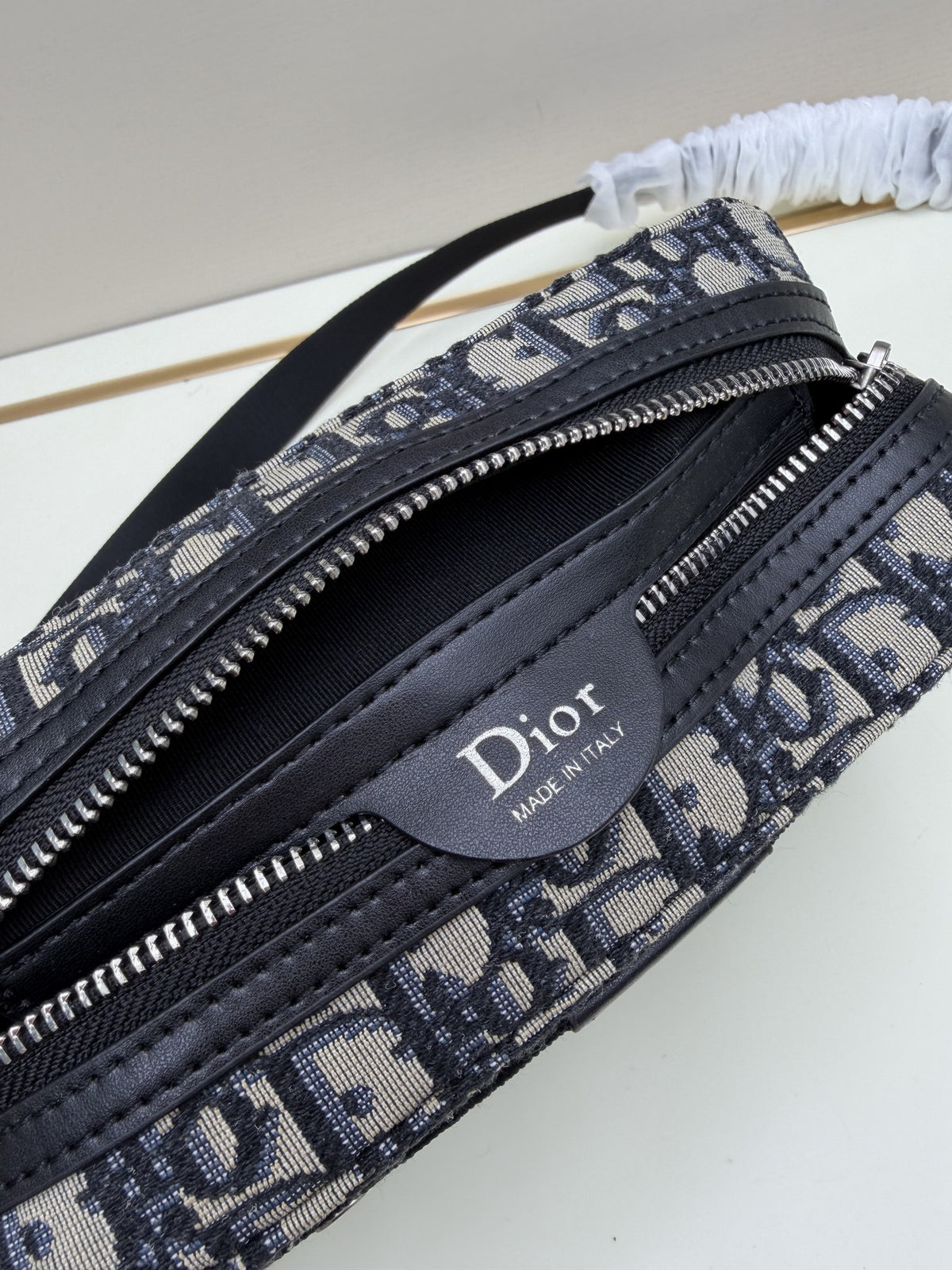 Dior Navy Oblique Monogram Shoulder Bag