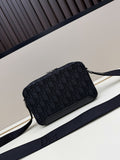 Dior Black Oblique Monogram Shoulder Bag