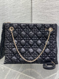 Dior Black Cannage-Quilted Chain Shoulder Bag