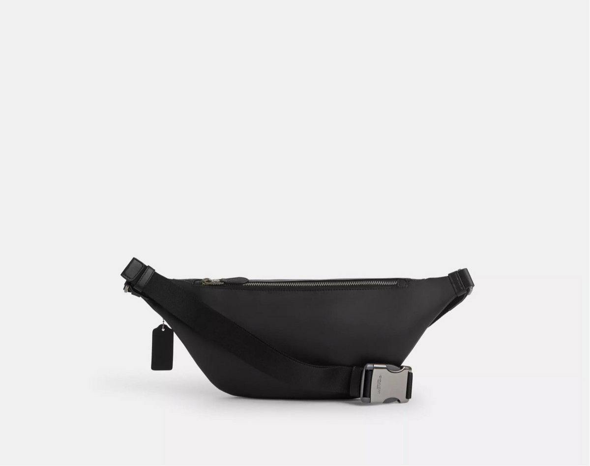 NWT Coach Men’s Warren Belt Bag In Signature Canvas & Leather