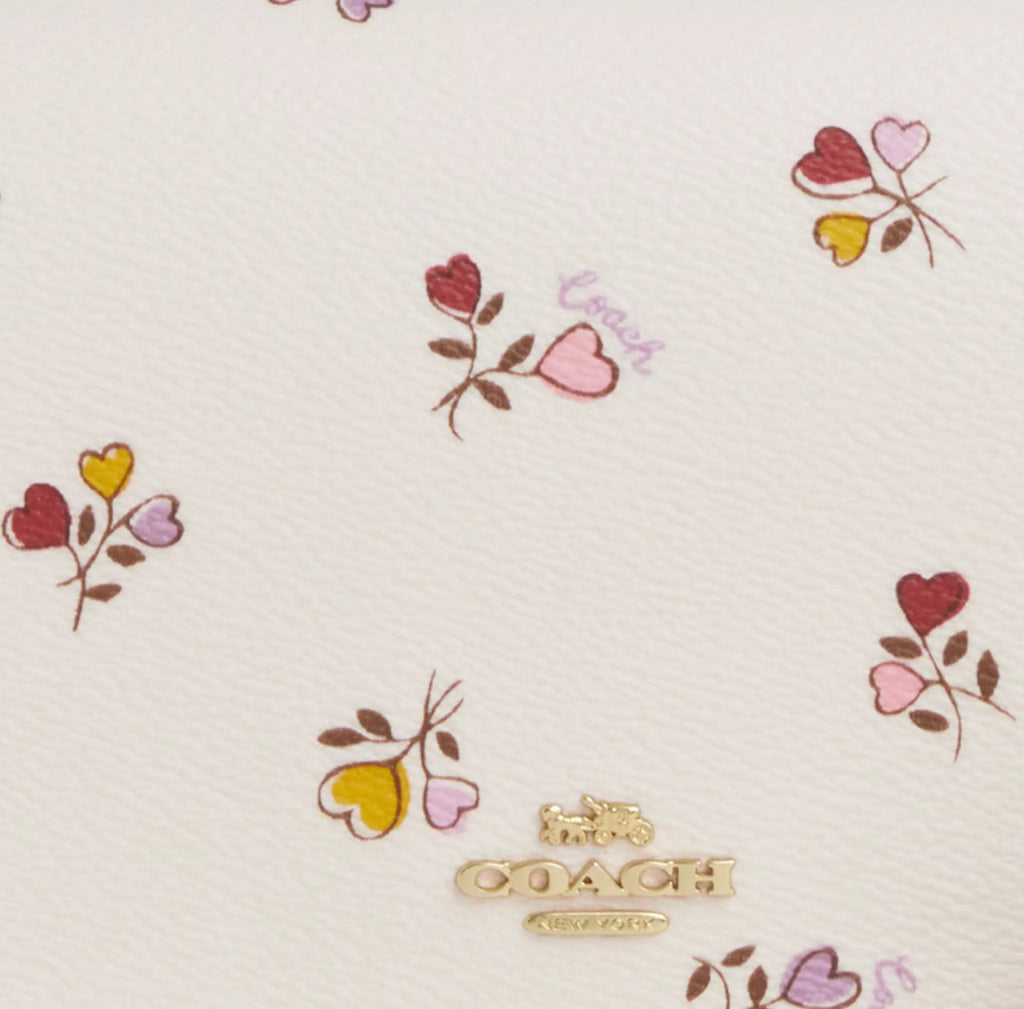NWT Coach Anna Foldover Clutch/ Crossbody Bag With Floral Print