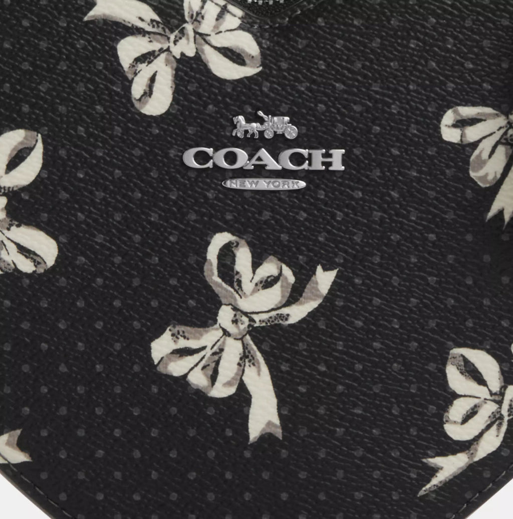 NWT Coach Heart Crossbody Bag
With Bow Print