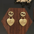 Gucci Heart Gold Earrings 3822