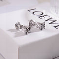 Loewe Silver Hollow Anagram Stud Earrings
