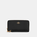 Coach Long Zip Around Wallet In Crossgrain Leather
