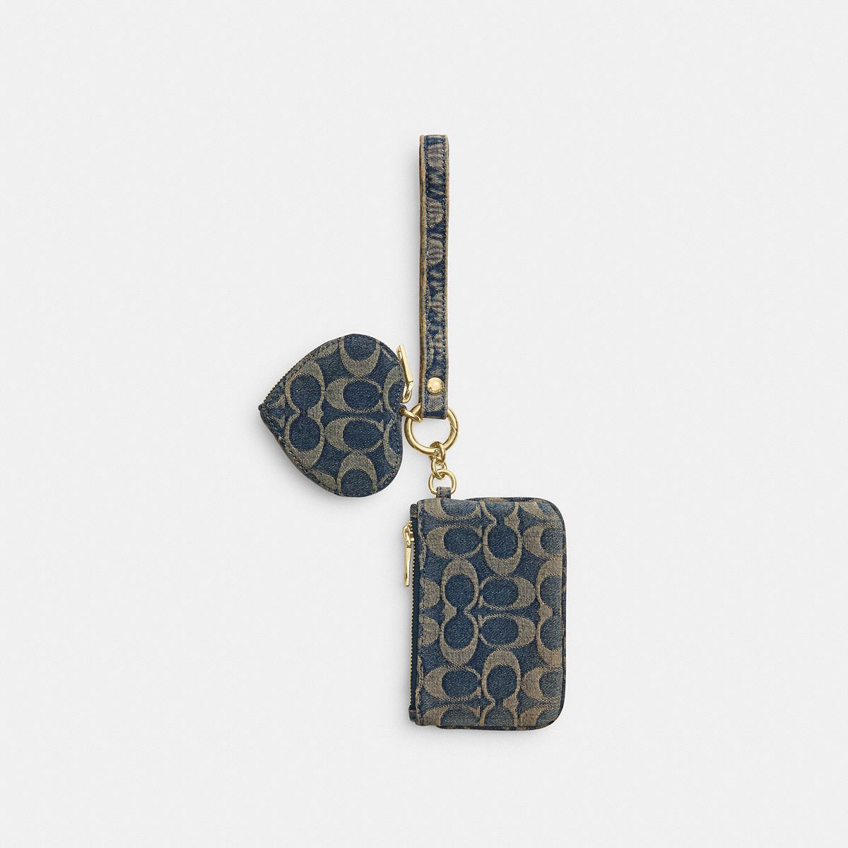 Coach Wristlet And Heart Pouch