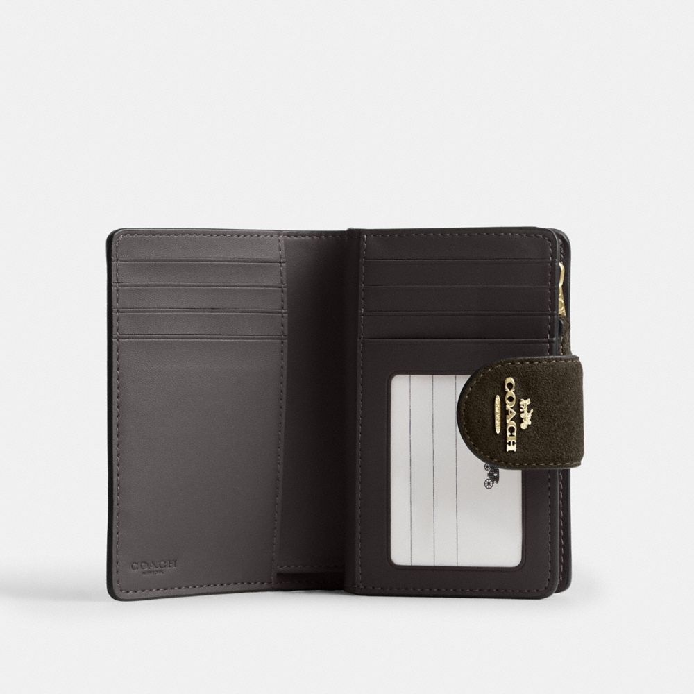 Coach Medium Corner Zip Wallet In Crocodile-Embossed Leather