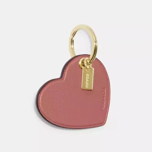 NWT Coach Heart Bag Charm For Handbag Purse Wallet In Gold/Taffy